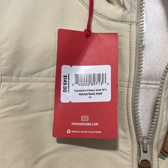 NWT Topo Designs Subalpine Fleece Vest Women’s - Picture 3 of 6